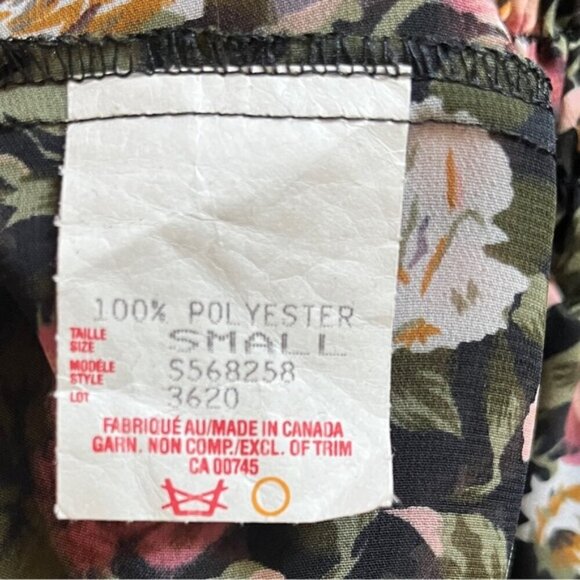 Vintage Expression smock floral chiffon maxi dress Sz S - Picture 9 of 12